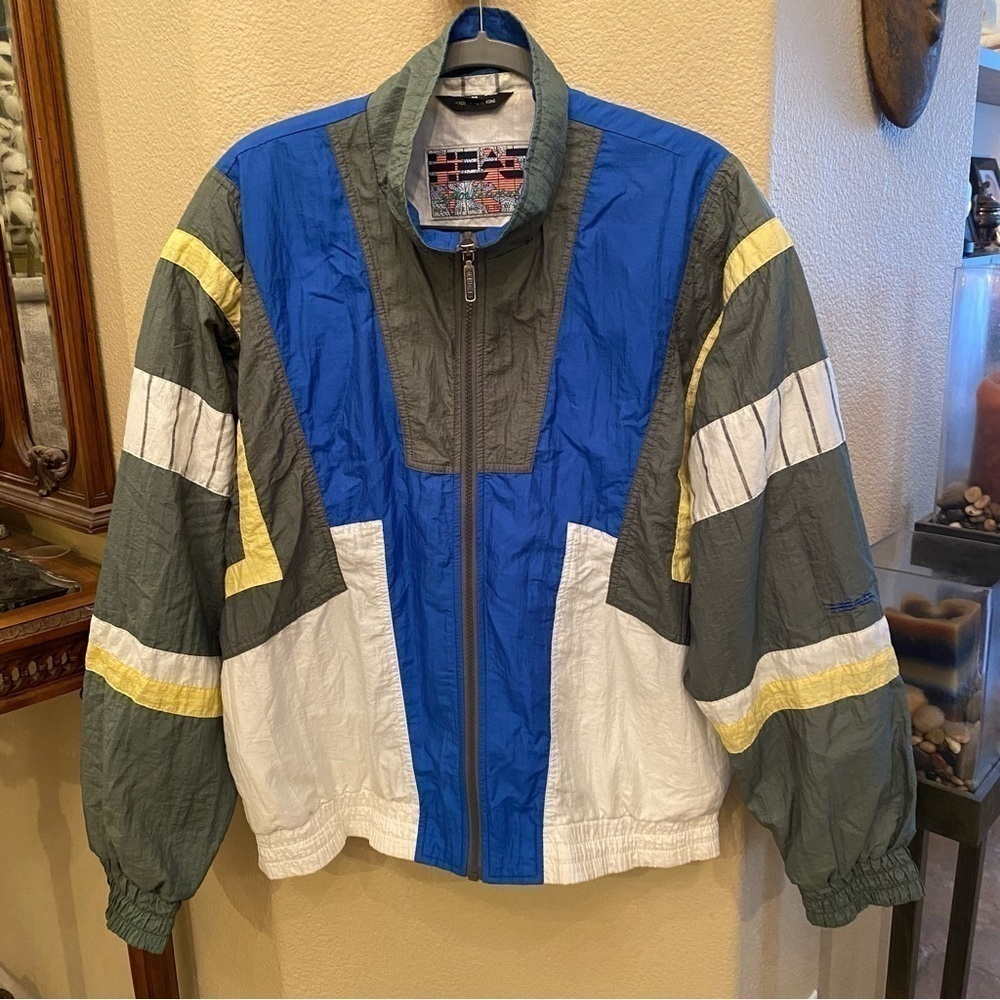 Vintage HEAD Color Block Zipped Windbreaker Jacket Size Medium-Unisex